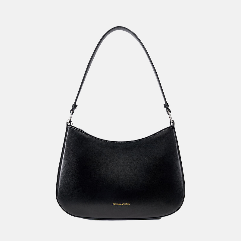 Women's Leather Shoulder Bag with Magnetic Closure