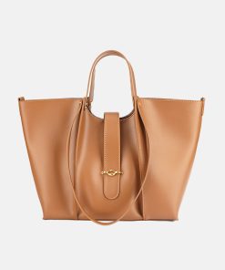 Women's Minimal Genuine Leather Tote Bags