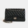 Women's Quilted Lambskin Leather Chain Crossbody Bag In Gold Hardware