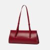 Women's Genuine Leather Shoulder Baguette Bag