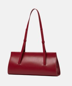 Women's Genuine Leather Shoulder Baguette Bag