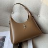 Women's Genuine Leather Lock Single Shoulder Hobo Bag