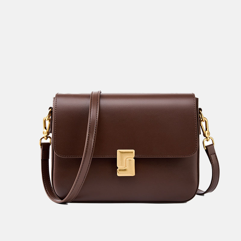 Women's Genuine Leather Flap Magnetic Closure Crossbody Shoulder Bags In Vintage