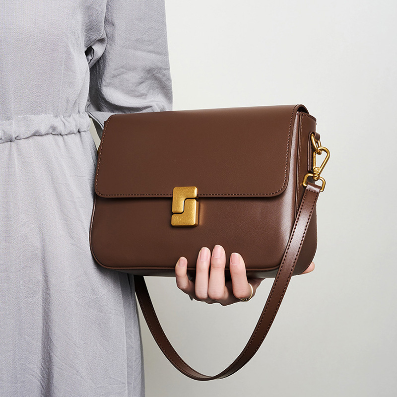 Women's Genuine Leather Flap Magnetic Closure Crossbody Shoulder Bags In Vintage - Image 2