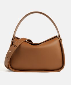 Women's Genuine Leather Dumpling Shape Single Shoulder Crossbody Handbag
