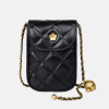 Women's Quilted Chains Crossbody Phone Purse in Genuine Leather
