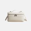 Women's Genuine Leather Minimalist Zipper Crossbody Top Handle Box Bag