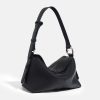 Women's Minimalist Leather Magnetic Closure Pillow Shoulder Crossbody Bag